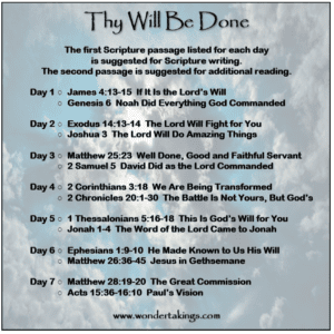 Thy Will Be Done | Wondertakings